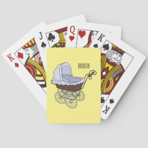 Stroller cartoon illustratie pokerkaarten
