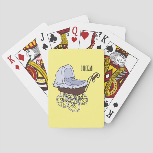 Stroller cartoon illustratie pokerkaarten (Achterkant)