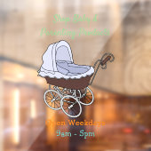 Stroller cartoon illustratie raamsticker (Vel 2)