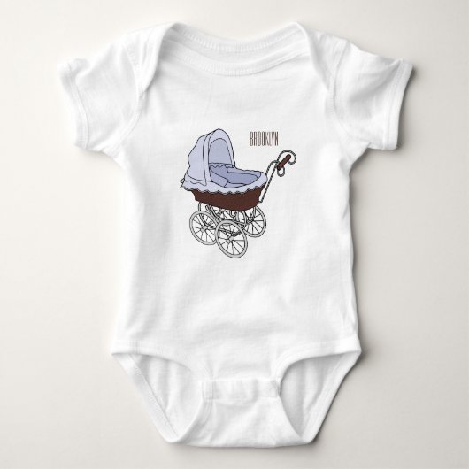 Stroller cartoon illustratie romper (Voorkant)