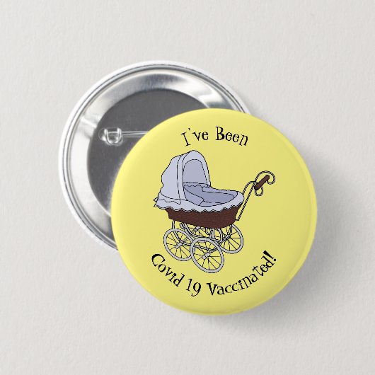 Stroller cartoon illustratie ronde button 5,7 cm (Voorkant /achterkant)