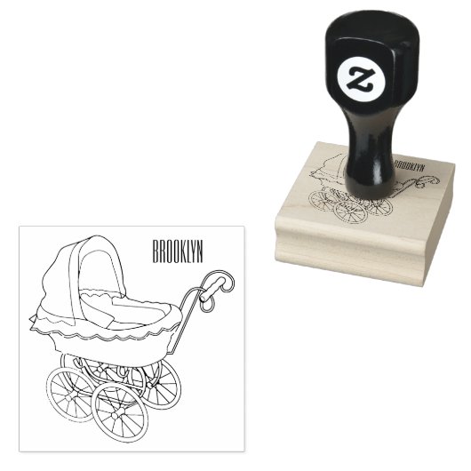 Stroller cartoon illustratie rubberstempel (Gestempeld)