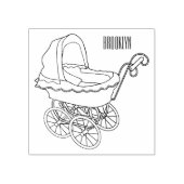 Stroller cartoon illustratie rubberstempel (Afrduk)
