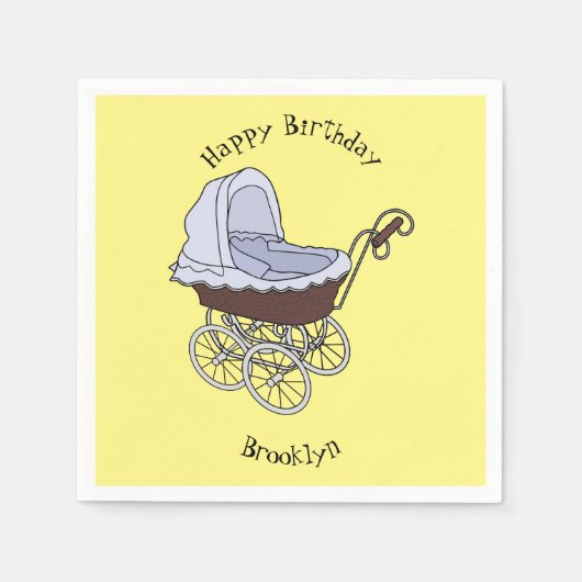 Stroller cartoon illustratie servet (Voorkant)