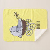 Stroller cartoon illustratie sherpa deken (Voorkant (horizontaal))