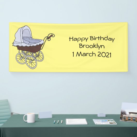 Stroller cartoon illustratie spandoek (Beurs)