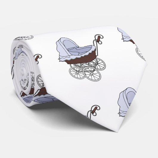 Stroller cartoon illustratie stropdas (Opgerold)