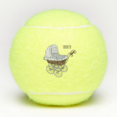 Stroller cartoon illustratie tennisballen (Voorkant)