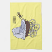 Stroller cartoon illustratie theedoek (Verticaal)