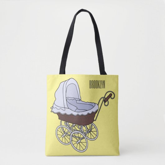 Stroller cartoon illustratie tote bag (Voorkant)