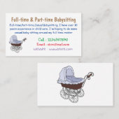 Stroller cartoon illustratie visitekaartje (Voorkant / Achterkant)