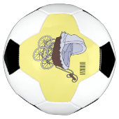 Stroller cartoon illustratie voetbal (Gedraaid)