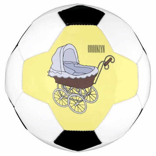 Stroller cartoon illustratie voetbal (Voorkant)