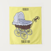 Stroller cartoon illustratie wandkleed (Voorkant)