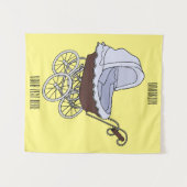Stroller cartoon illustratie wandkleed (Voorkant (horizontaal))