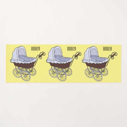 Stroller cartoon illustratie yogamat (Voorkant (horizontaal))
