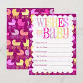 Stroller Chic "Wishes for Baby" (meisje) Advieskaart (Voorkant / Achterkant)