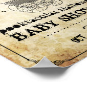 Stroller Halloween Baby shower Welkom Poster (Hoek)