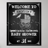 Stroller Halloween Baby shower Welkom Poster (Voorkant)