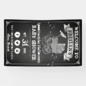 Stroller Halloween Baby shower Welkom Spandoek (Horizontaal)