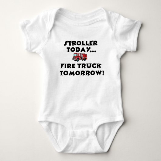 Stroller vandaag... Vuurtruck morgen! Romper (Voorkant)