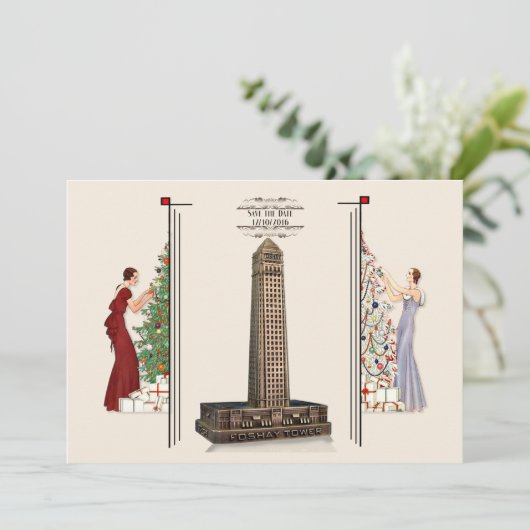 Strom Engineering kerstparty uitnodiging (Staand voorkant)