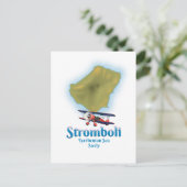 Stromboli, Tyrreense Zee, Sicilië Briefkaart (Staand voorkant)
