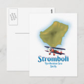 Stromboli, Tyrreense Zee, Sicilië Briefkaart (Voorkant / Achterkant)