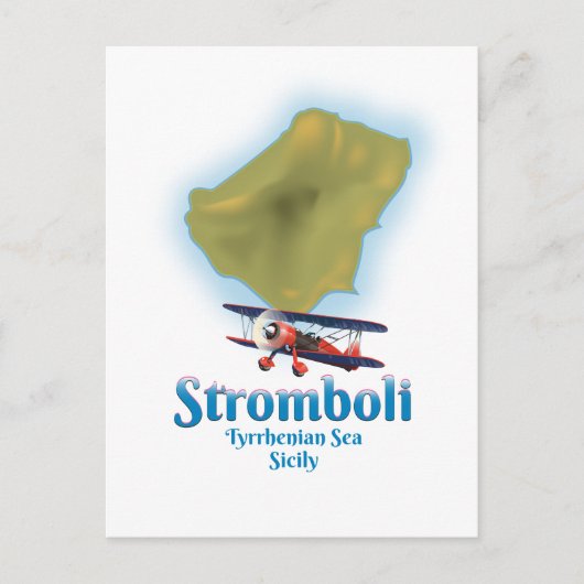 Stromboli, Tyrreense Zee, Sicilië Briefkaart (Voorkant)