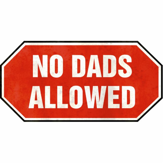 Strombord 'No Dads Allowed' Fotobeeldje Ornament (Voorkant)