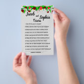 STROMEN, BRIDE EN GROOM TRIVIA SHOWER GAME KAART (Hand)