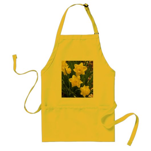 STROMEN GEEL DAFFODILS APRON STANDAARD SCHORT (Voorkant)