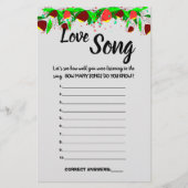 STROMEN HOUDEN VAN SONG SHOWER GAME KAART FLYER (Voorkant)