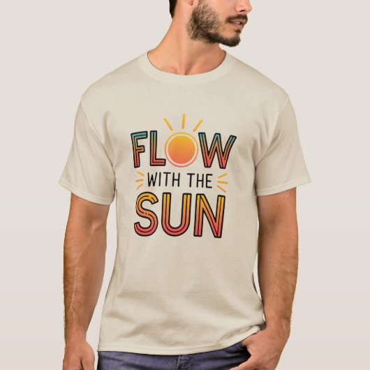 Stromen met de zon t-shirt (Voorkant)