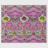 STROMEN, PEACOCKS, DRAGONS, PINK GEEL GEM STONEN CADEAUPAPIER (Vlak)