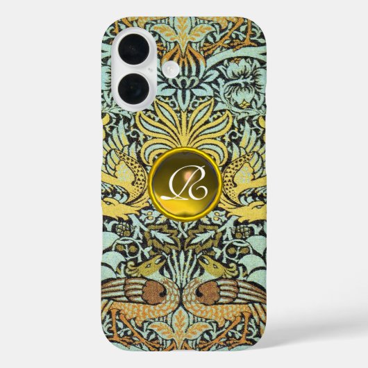 STROMEN, PIEKEN EN DRAGONS GEEL GEM-MONOGRAM Case-Mate iPhone CASE (Achterkant)