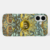 STROMEN, PIEKEN EN DRAGONS GEEL GEM-MONOGRAM Case-Mate iPhone CASE (Achterkant (horizontaal))