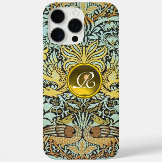 STROMEN, PIEKEN EN DRAGONS GEEL GEM-MONOGRAM Case-Mate iPhone CASE (Achterkant)