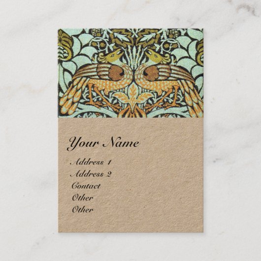 STROMEN, PIEKEN EN DRAGONS MONOGRAM Kraft Visitekaartje (Voorkant)