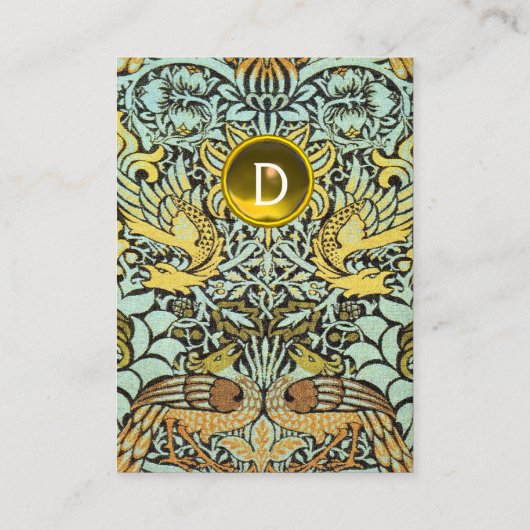 STROMEN, PIEKEN EN DRAGONS MONOGRAM Kraft Visitekaartje (Achterkant)