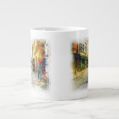 Stromen van de oude Praag-waterverf Grote Koffiekop (Voorkant)