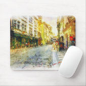 Stromen van de oude Praag-waterverf Muismat (Met muis)