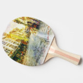 Stromen van de oude Praag-waterverf Tafeltennisbatje (Zijkant)