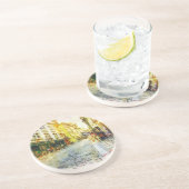 Stromen van de oude Praag-waterverf Zandsteen Onderzetter (Zijkant)