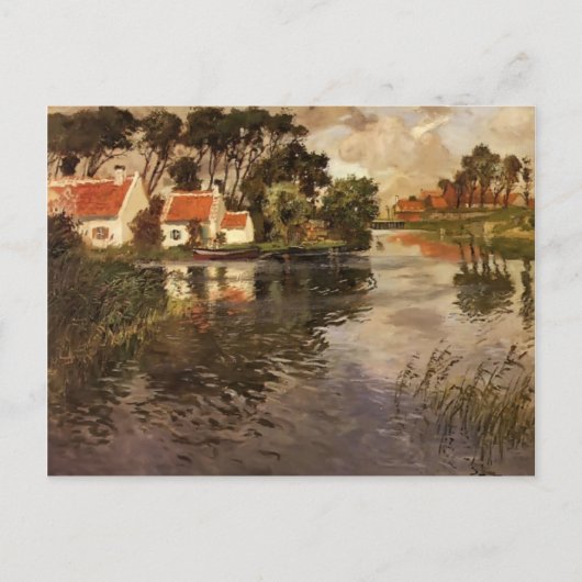 Stromen van de rivier de Frits Thaulow Briefkaart (Voorkant)