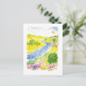 Stromen van de vallei briefkaart (Staand voorkant)