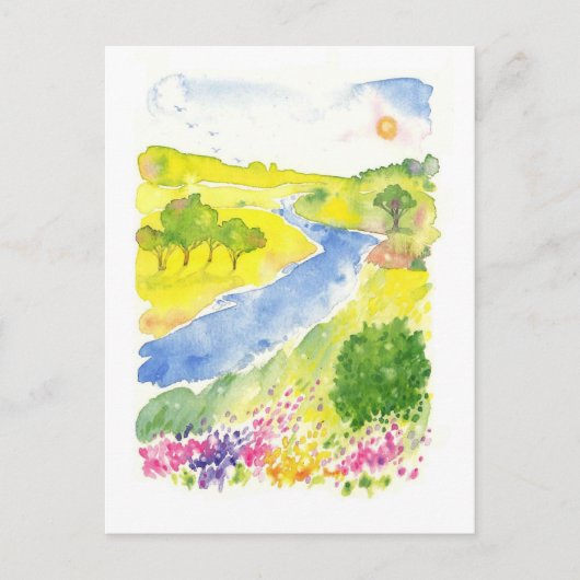 Stromen van de vallei briefkaart (Voorkant)
