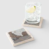 Stromen van Glasgow, Schotland Stone Onderzetter (Zijkant)