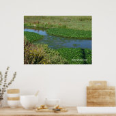 Stromen van groen poster (Keuken)