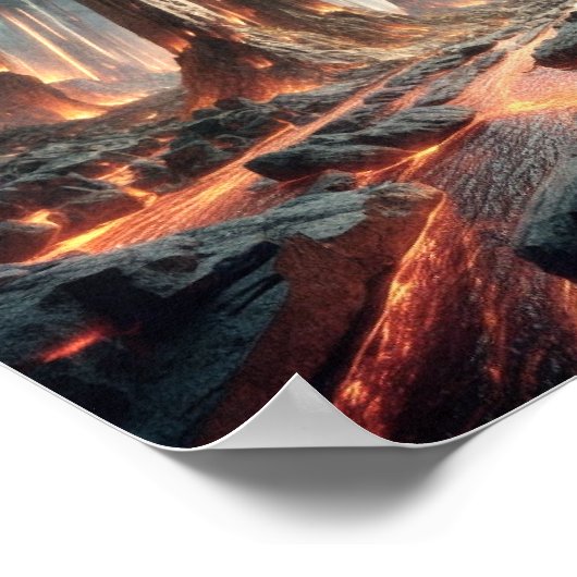 Stromen van lava poster (Hoek)